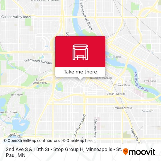 2nd Ave S & 10th St - Stop Group H map