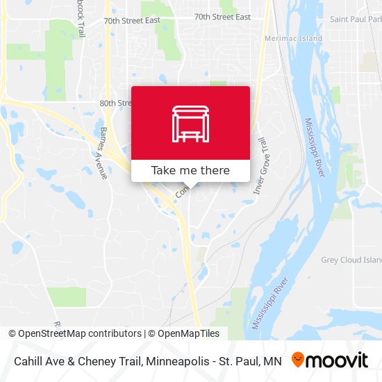 Cahill Ave & Cheney Trail map