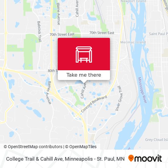 Mapa de College Trail & Cahill Ave