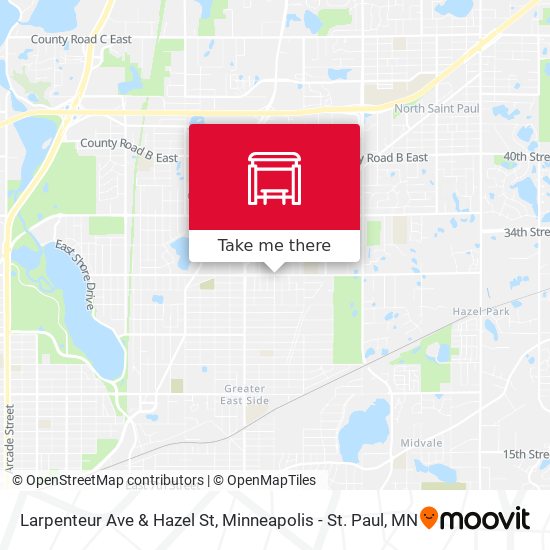 Larpenteur Ave & Hazel St map