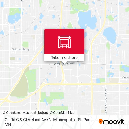 Mapa de Co Rd C & Cleveland Ave N