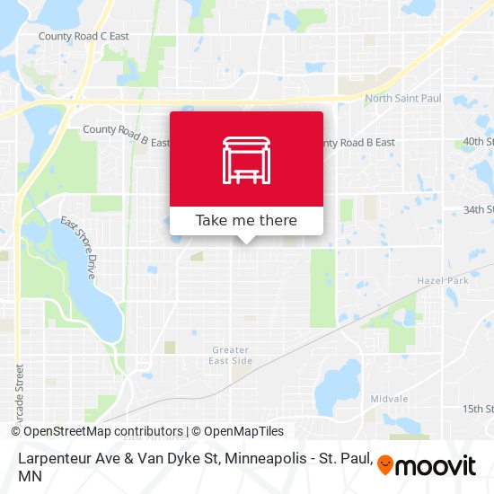 Larpenteur Ave & Van Dyke St map