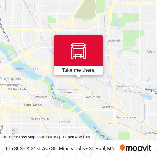 6th St SE & 21st Ave SE map