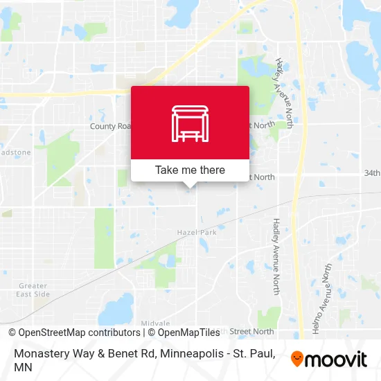 Monastery Way & Benet Rd map