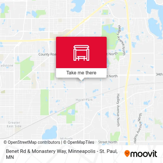 Benet Rd & Monastery Way map