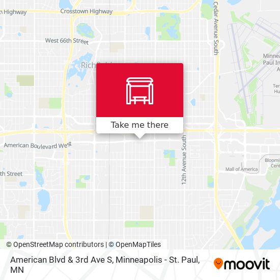 American Blvd & 3rd Ave S map