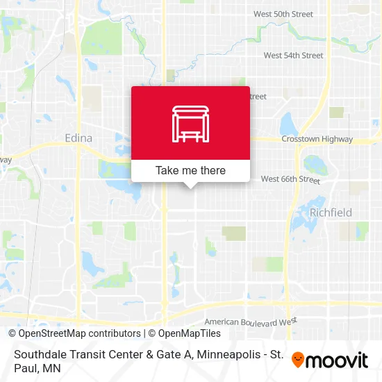 Southdale Transit Center & Gate A map