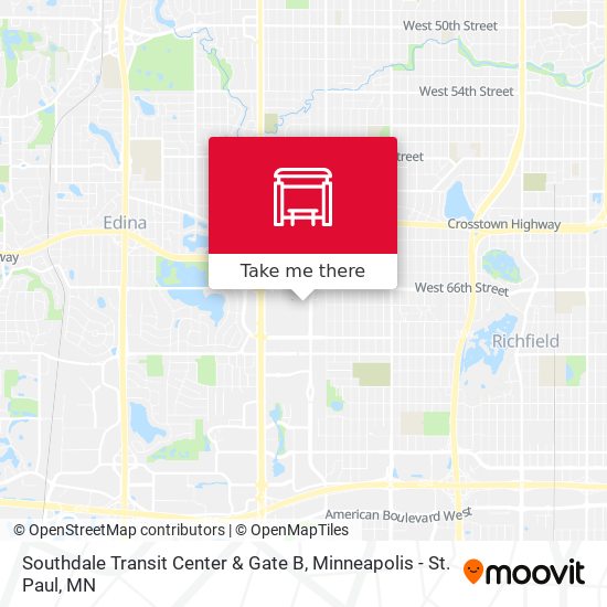 Mapa de Southdale Transit Center & Gate B