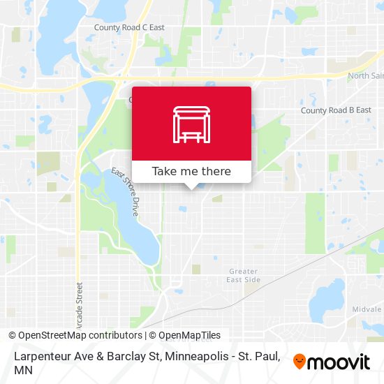 Larpenteur Ave & Barclay St map