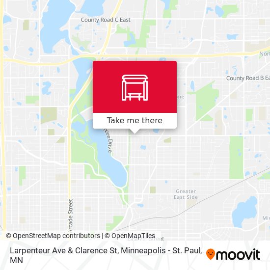 Larpenteur Ave & Clarence St map