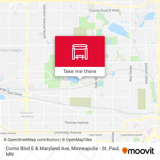 Como Blvd E & Maryland Ave map