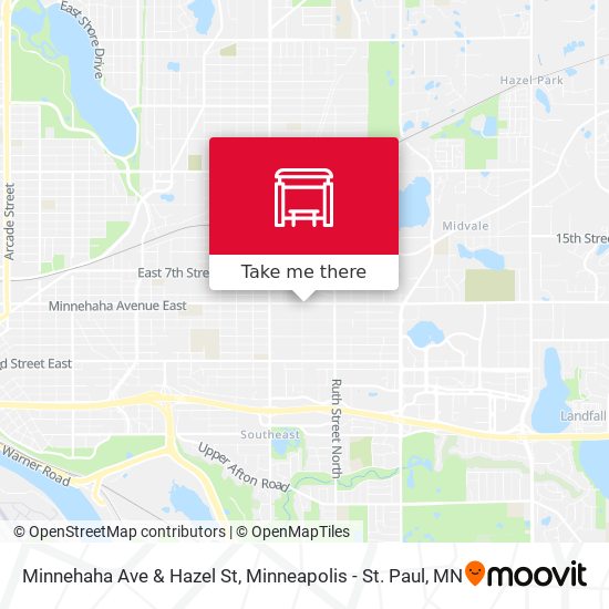 Minnehaha Ave & Hazel St map