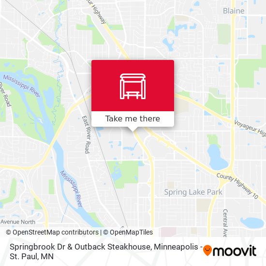 Springbrook Dr & Outback Steakhouse map