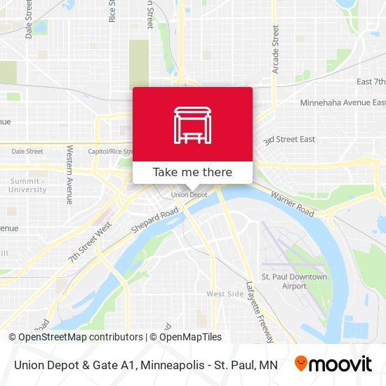 Union Depot & Gate A1 map
