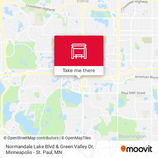 Mapa de Normandale Lake Blvd & Green Valley Dr