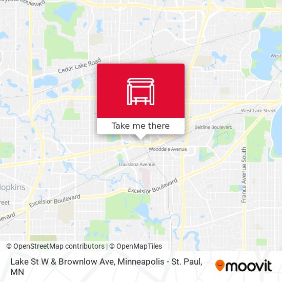 Lake St W & Brownlow Ave map