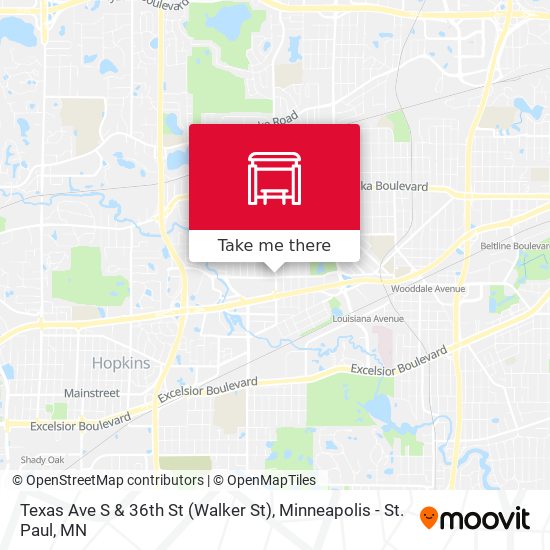 Texas Ave S & 36th St (Walker St) map