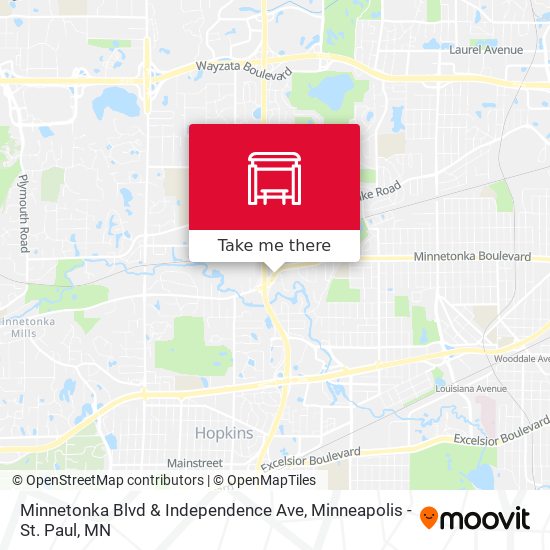 Minnetonka Blvd & Independence Ave map