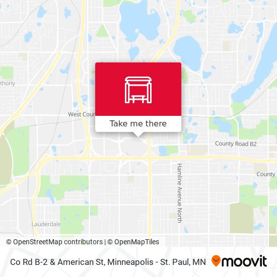 Co Rd B-2 & American St map