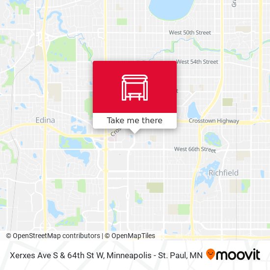Mapa de Xerxes Ave S & 64th St W