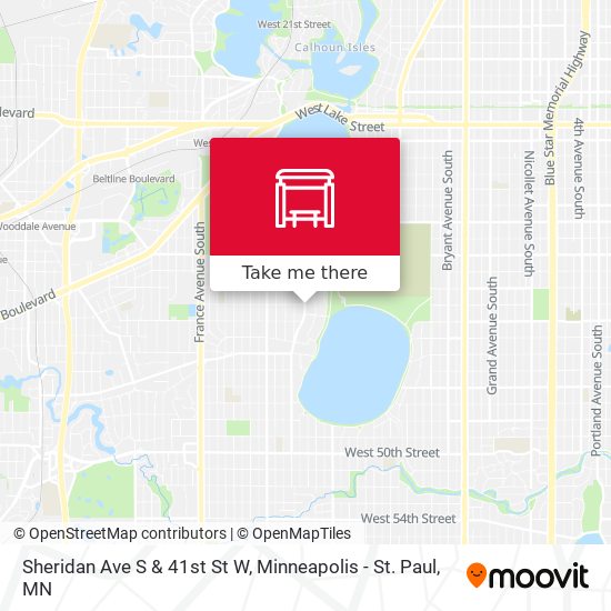 Sheridan Ave S & 41st St W map