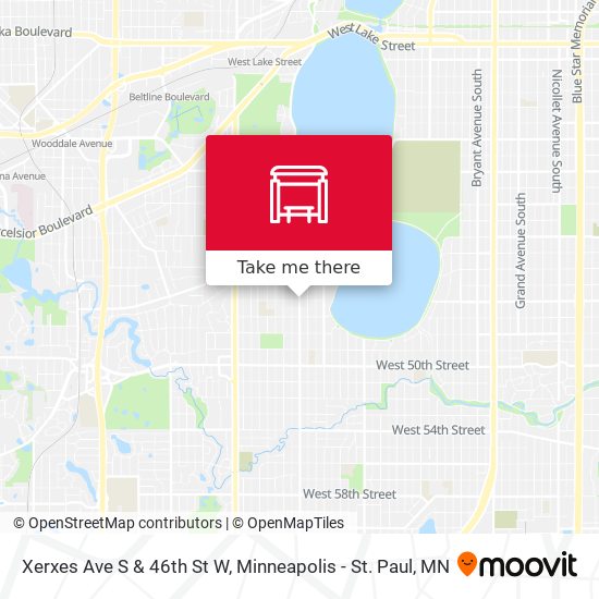 Xerxes Ave S & 46th St W map