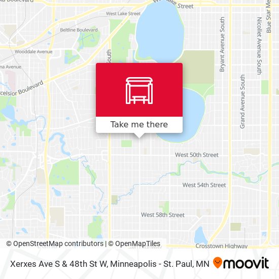 Xerxes Ave S & 48th St W map