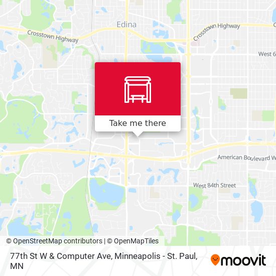 Mapa de 77th St W & Computer Ave