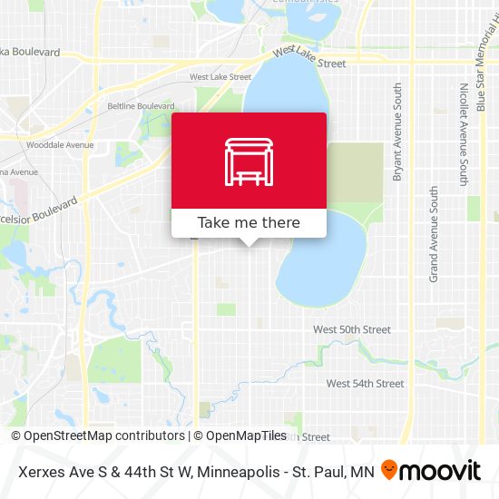 Xerxes Ave S & 44th St W map