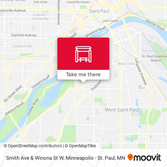 Smith Ave & Winona St W map