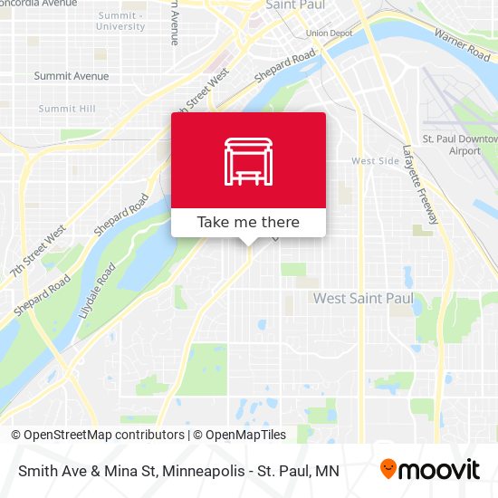 Smith Ave & Mina St map