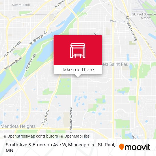 Smith Ave & Emerson Ave W map