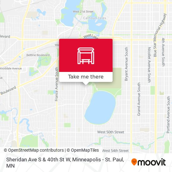 Sheridan Ave S & 40th St W map