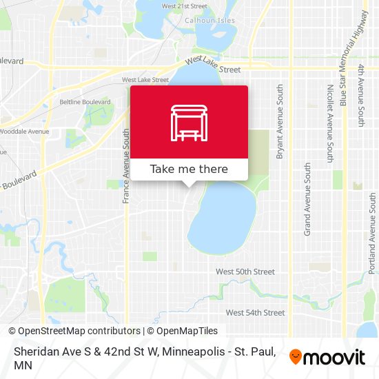 Mapa de Sheridan Ave S & 42nd St W