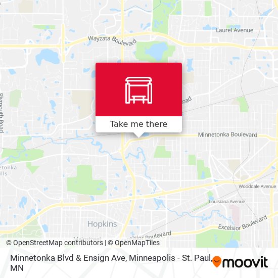 Minnetonka Blvd & Ensign Ave map