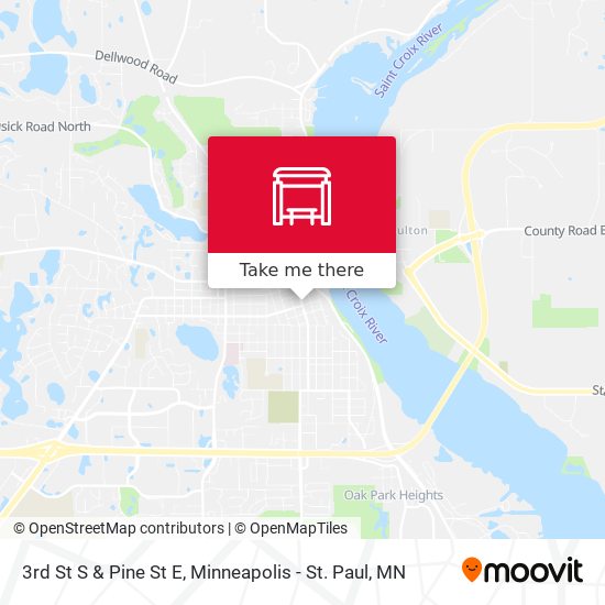 3rd St S & Pine St E map