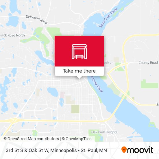 3rd St S & Oak St W map