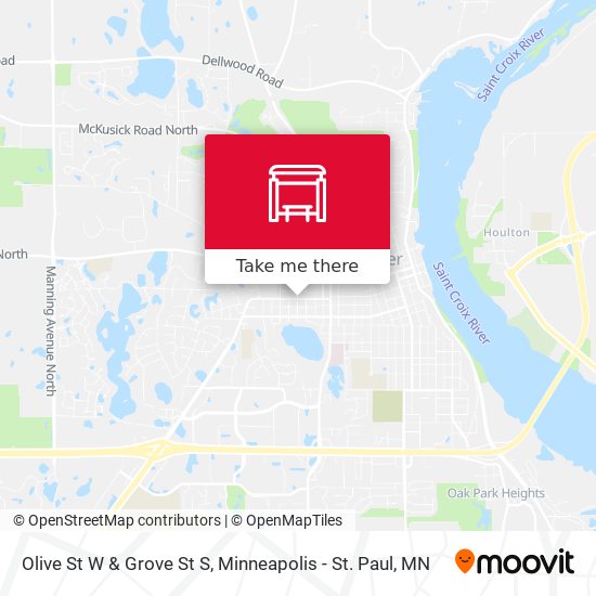 Olive St W & Grove St S map