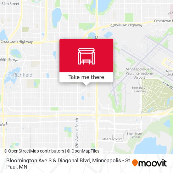 Bloomington Ave S & Diagonal Blvd map