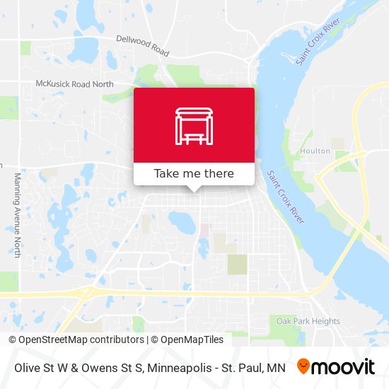 Olive St W & Owens St S map