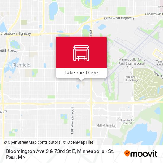 Bloomington Ave S & 73rd St E map