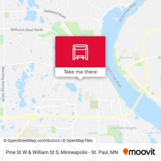 Pine St W & William St S map