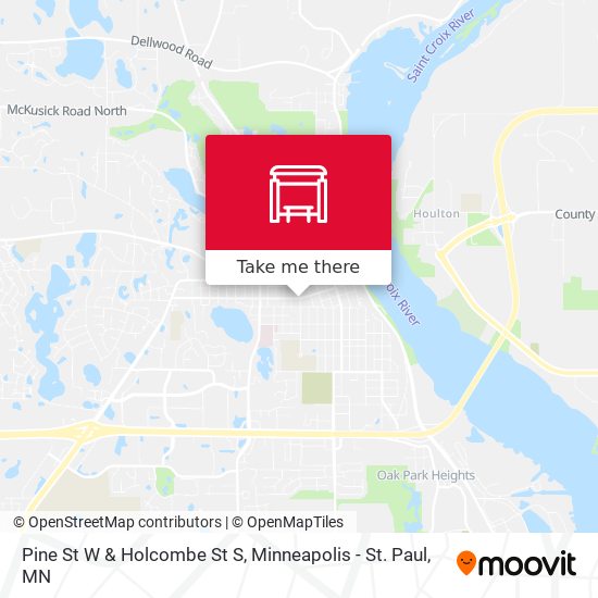 Pine St W & Holcombe St S map