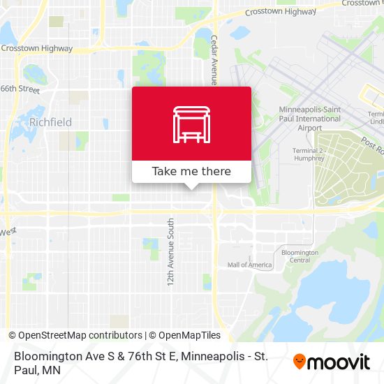 Mapa de Bloomington Ave S & 76th St E