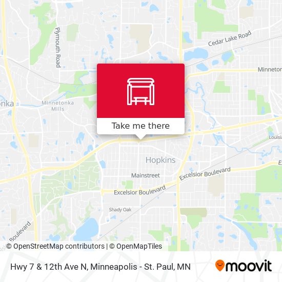 Hwy 7 & 12th Ave N map
