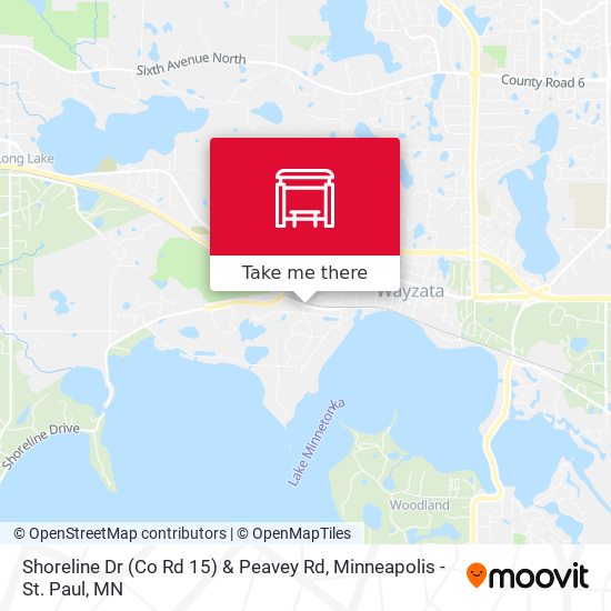 Shoreline Dr (Co Rd 15) & Peavey Rd map