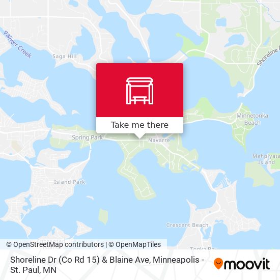 Shoreline Dr (Co Rd 15) & Blaine Ave map