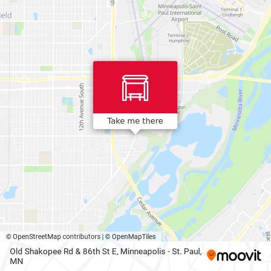 Old Shakopee Rd & 86th St E map