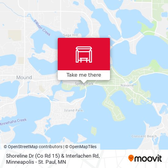 Shoreline Dr (Co Rd 15) & Interlachen Rd map