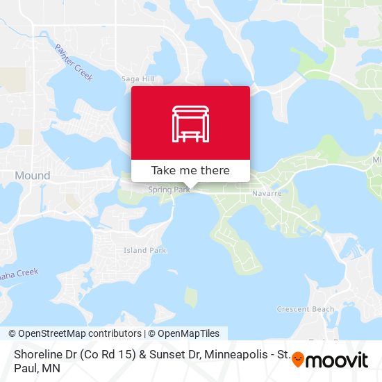 Shoreline Dr (Co Rd 15) & Sunset Dr map